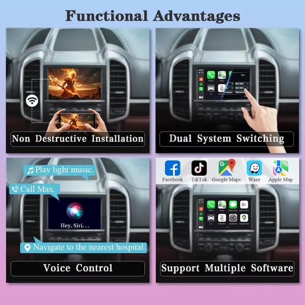 CarPlay & Android Auto -liittymä, langaton yhteys, helppo asennus,PCM 3.0