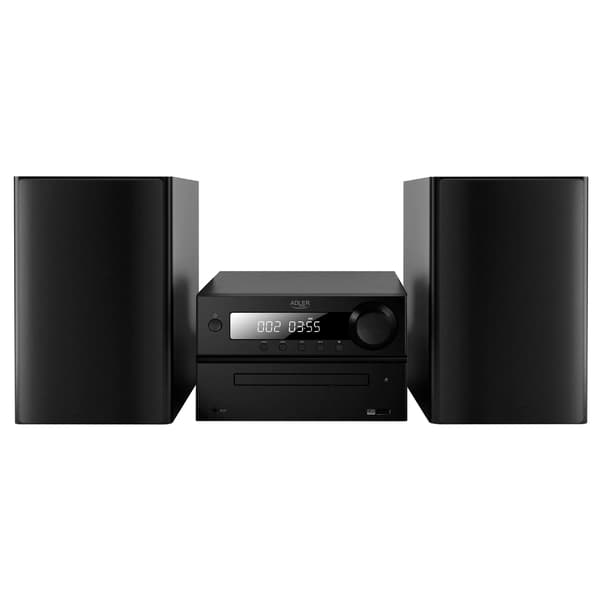 Mini HI-FI Tower, 50W RMS Effekt, Bluetooth-forbindelse, CD- og USB-afspiller, FM-radio, kompakt design