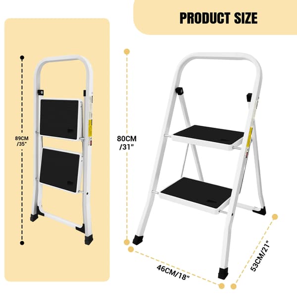 Stige, Rustfrit Stål, Bærbar Design,HVID