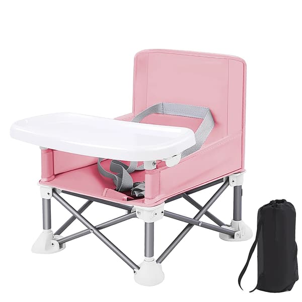 Barnmatstol, Bärbar Design, Lätt att Rengöra,Rosa