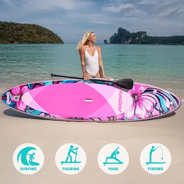 Stand Up Paddle Board, Yogavänlig Däck, Actionkamera Kompatibel,SUPFW36B