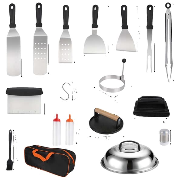 BBQ Grill Tilbehørssæt, 29-Delt Værktøj, Holdbart & Alsidigt,29Pcs/Set