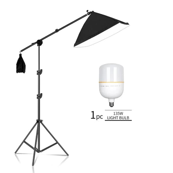 Boomarm, Justerbar Längd, Stöder Fotoljus,45W Glödlampa och Bar