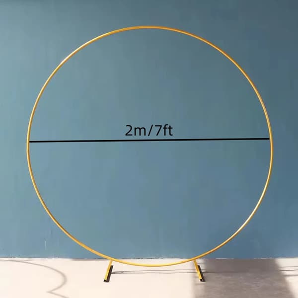 Bröllopsbåge Ställning, Metallmaterial, 2m Diameter, Mångsidig Dekoration, Lätt Montering, Idealisk för Särskilda Evenemang
