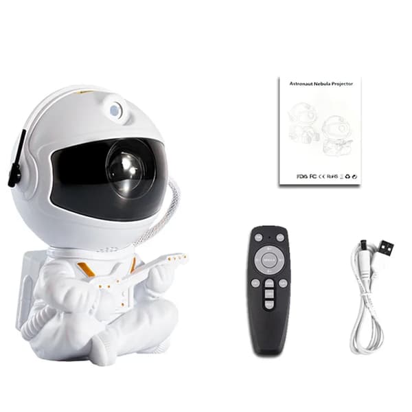 Galaxiprojektor, Nebulaeffekt, USB-driven,Vit gitarr