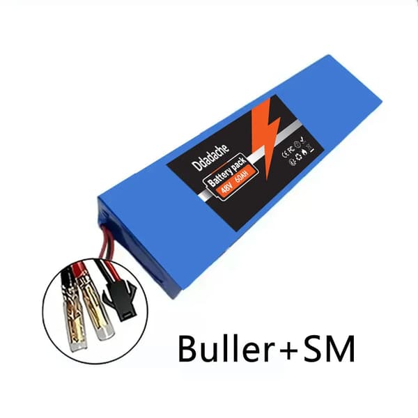 Batteripack, 60000mAh kapacitet, 48V spänning,13S4P-Bullet-SM