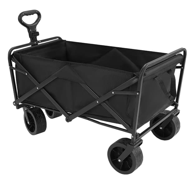 Håndvogn, Sammenklappeligt Design, Alt-terrain Kapacitet,sort