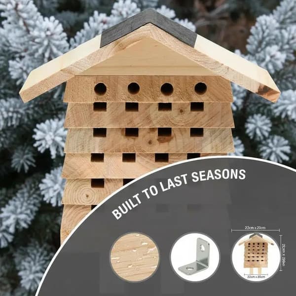 Bihotel, Solid Fyrretræ, Vejrbestandigt Design,GUL
