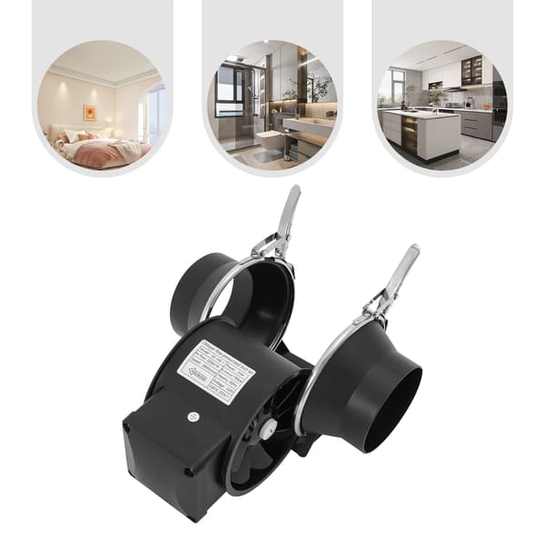 Afbudsventilator, Stille Drift, Vandtæt Design,sort