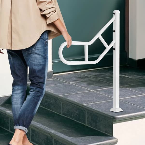 Räcke, U-formad design, hög bärförmåga,Vit