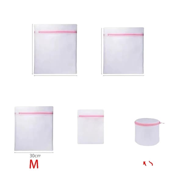 Tøjvaskepose, Genanvendelig, Fin Maske Design,4PCS-a, Sæt2-a