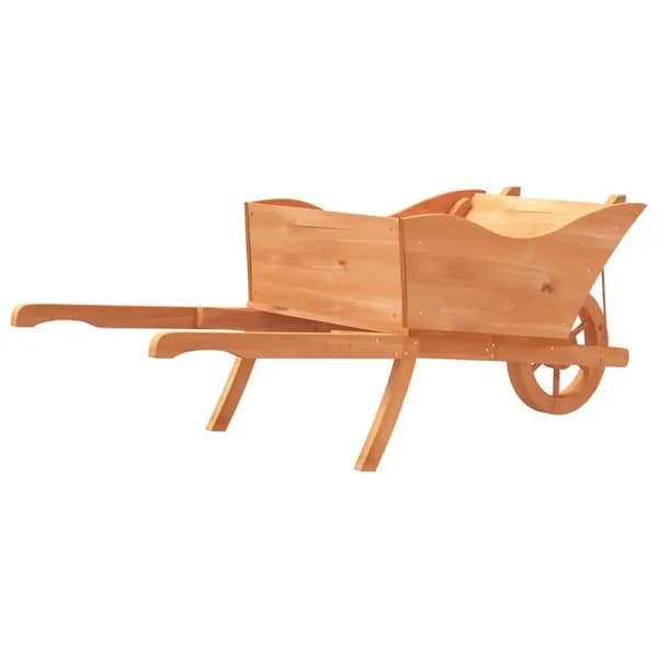 Plantebeholder, Ergonomisk Skubbevogn Design, Solid Trækonstruktion,Rosenrød