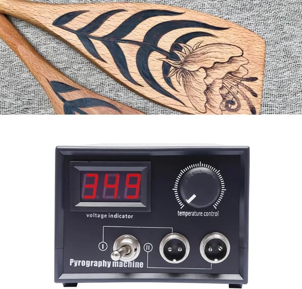 Pyrografi Maskine, 19 Brændende Tips, Digital Skærm,sort