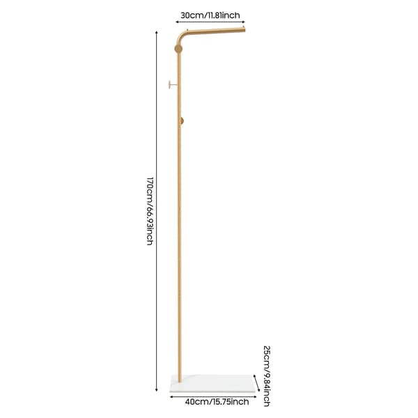 Kappeholder, L-formet design, 3 kroge,Guld