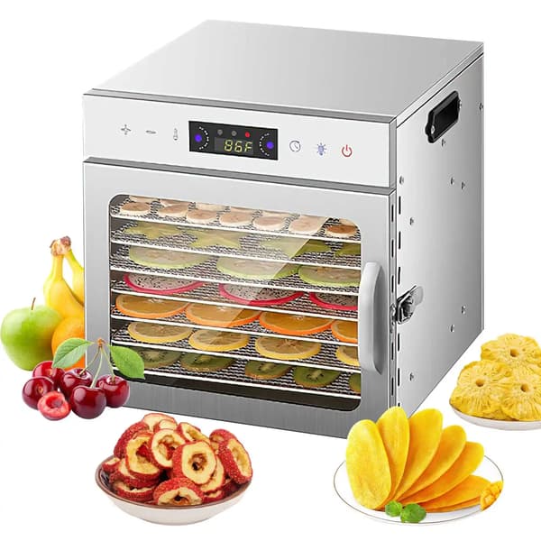 Matdehydrator, 8 brickor, LED-timer,220V-a, 8-lagers