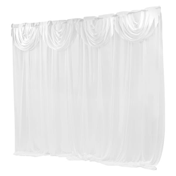 Genomskinlig Draperi, Elegant Heminredning, Mångsidig Evenemangsbakgrund,VIT, M