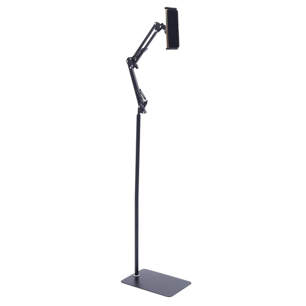 Tablet Gulvstand, 360° Rotation, Justerbar Højde,sort