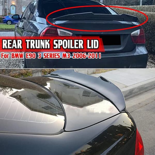 Bagspoiler, Forbedret Aerodynamik, Holdbar ABS Konstruktionsmateriale,glans sort
