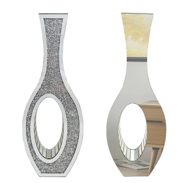 Gulvvase, Moderne Design, Dekorative Knuste Diamanter,Sølv