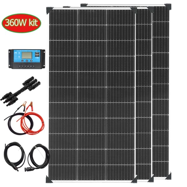 Solpanelmodul, Høj Effektivitet, Kompakt Design,12V 360W solarkit