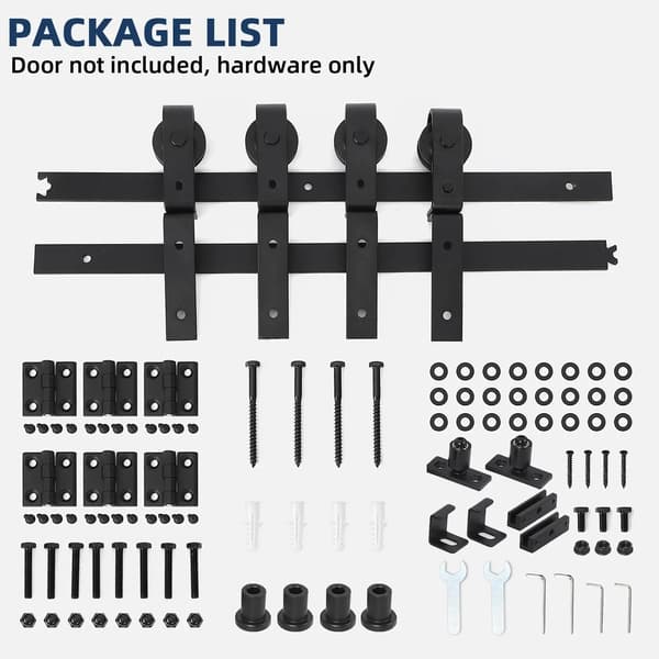 Bi-folding skydedør hardware kit, stål konstruktion, stille drift,52in til 4 Døre