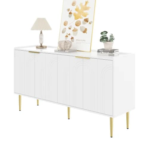Skåp, Elegant Design, Gott Om Förvaringsutrymme,Vit - MDF