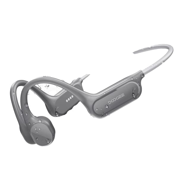 Luujohtokuulokkeet, vedenpitävät, Bluetooth 5.4, Harmaa