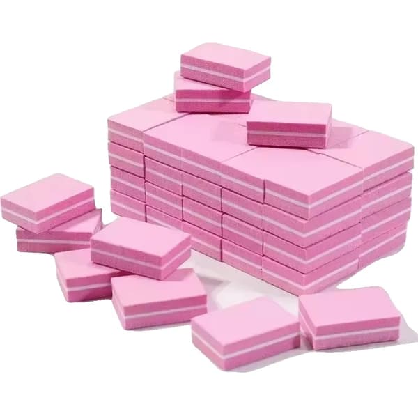 Neglefil, Holdbart Plastmateriale, Ideel til Manicure og Pedicure,100Pcs-Pink