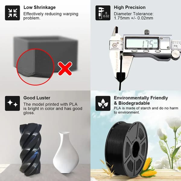 3D-skrivarfilament, hög hastighet, förbättrad hållbarhet,ABS 10vit