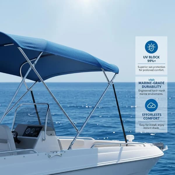 Bimini-top, UV-skydd, Hållbar design,armégrön