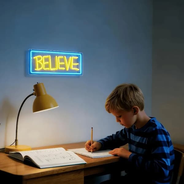 Neonskylt, dimbara LED-lampor, USB-driven dekoration,40x19cm