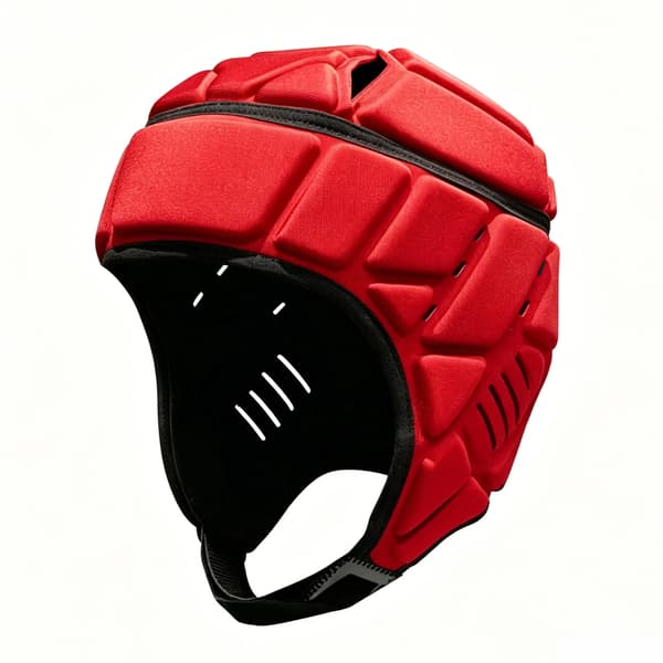 Rugby Scrum Cap, Justerbar Pasform, Åndbart Materiale,rød M