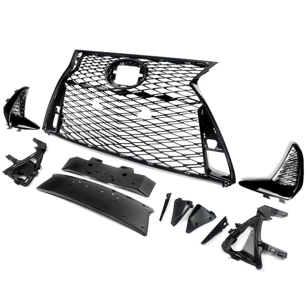 Front Bumper Gitter, Honningkage Design, Direkte Erstatning Fit,Glansfuld Sort