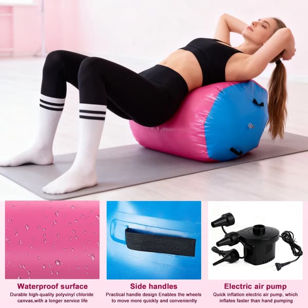 Gymnastikfat, Uppblåsbart, Halkfri Yta,Röd