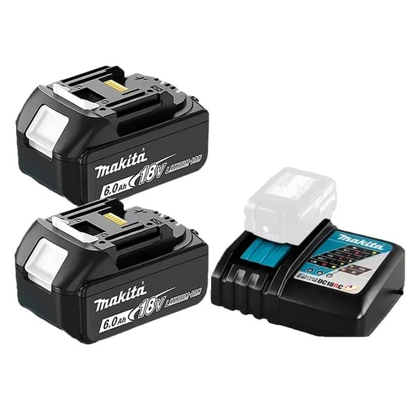 Batteri, 6Ah kapacitet, säkerhetsskyddsfunktioner, 2PCS 6000mAh DC18RC