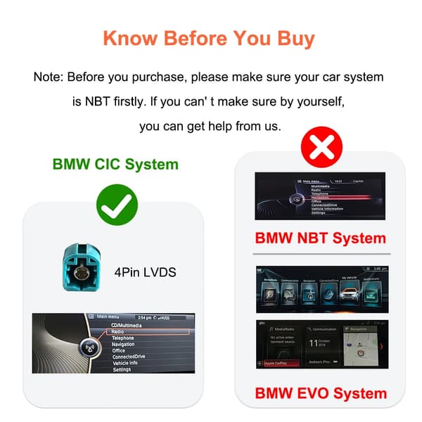 Carplay Decoder, Kompatibel med lyxbils NBT-system, Enkel installationssupport,CIC-system