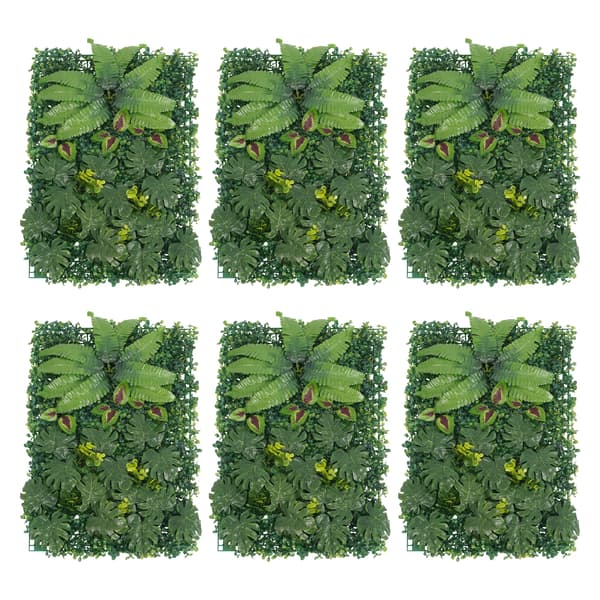 Kunstig Grøn Baggrund, 6 Paneler, Vedligeholdelsesfri Design,grøn