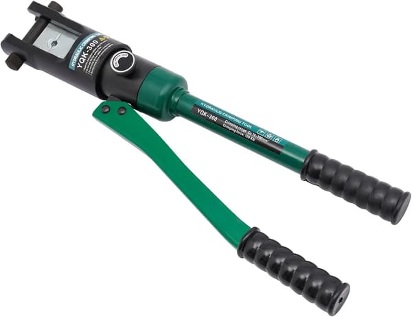 Hydraulisk krimpare, manuell drift, hög krimpkraft,grön