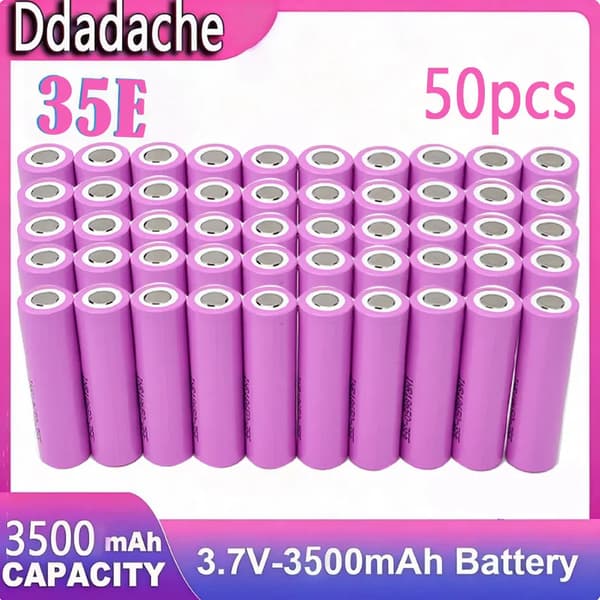 Litiumjonbatteri, 3500mAh kapacitet, 25A urladdningsström,35E-50PCS
