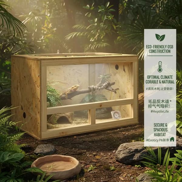 Terrarium, OSB Konstruktions, Egnet til Planter og Dyr,hær grøn