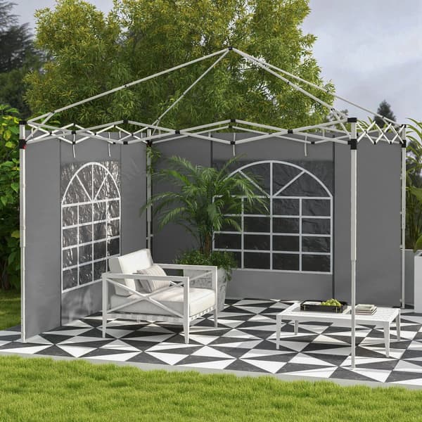 Gazebo Sidevægge, UV-resistente, vandtæt design,Lys Grå