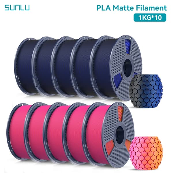 3D-printer filament, glat finish, ensartet ydeevne,5BKBL 5ORRD