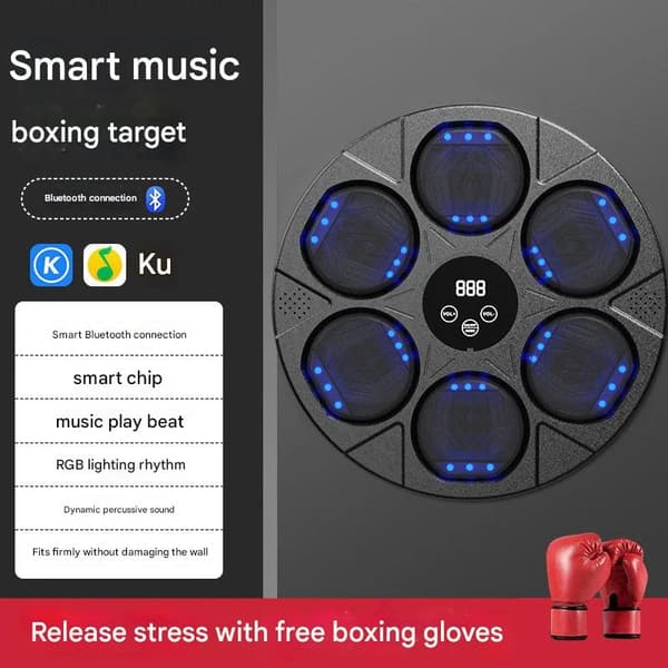 Smart Boxningsmaskin, Bluetooth-anslutning, Bärbar design,A