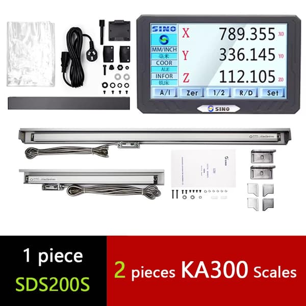 Digital avläsning, pekskärm, hög precision,DRO-2PCS KA300