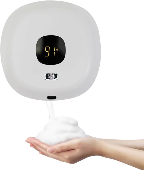 Automatisk tvåldispenser, skumtvål, väggmonterad, VIT