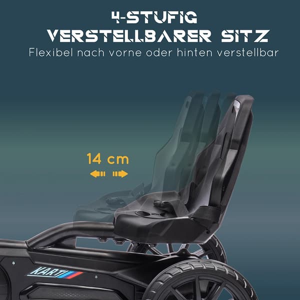 Go Kart, Justerbart Sæde, Forbedrer Kontrol,sort