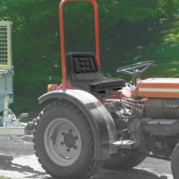 Traktor sæde, vandtæt materiale, justerbar glideskinne,sort