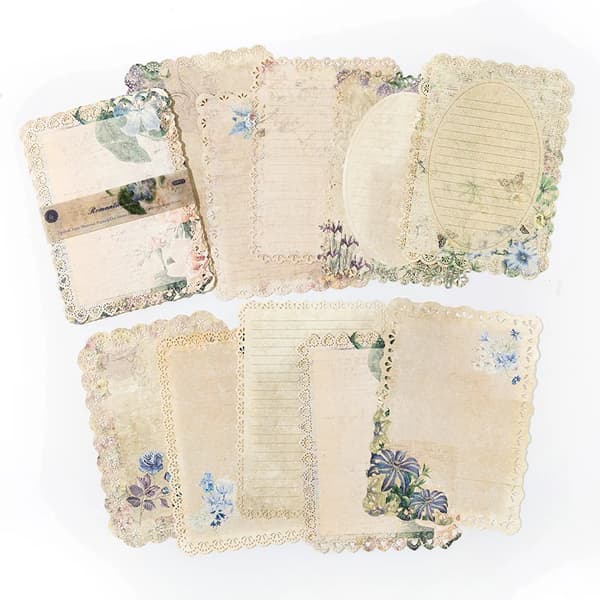 Lace Papir, 10 Stykker, Assorterede Designs,D