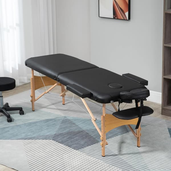 Massage Sub, Justerbar Højde, Robust Bøgtræramme,Chokolade