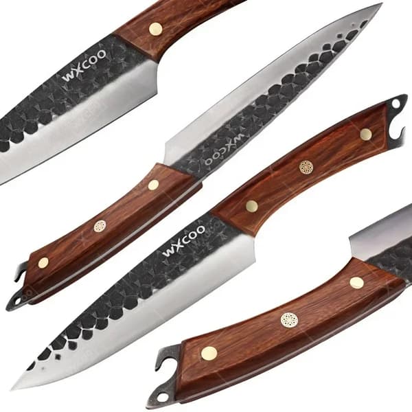Grøntsagshakker, Rustfrit Stål, Ergonomisk Håndtag,4PCS